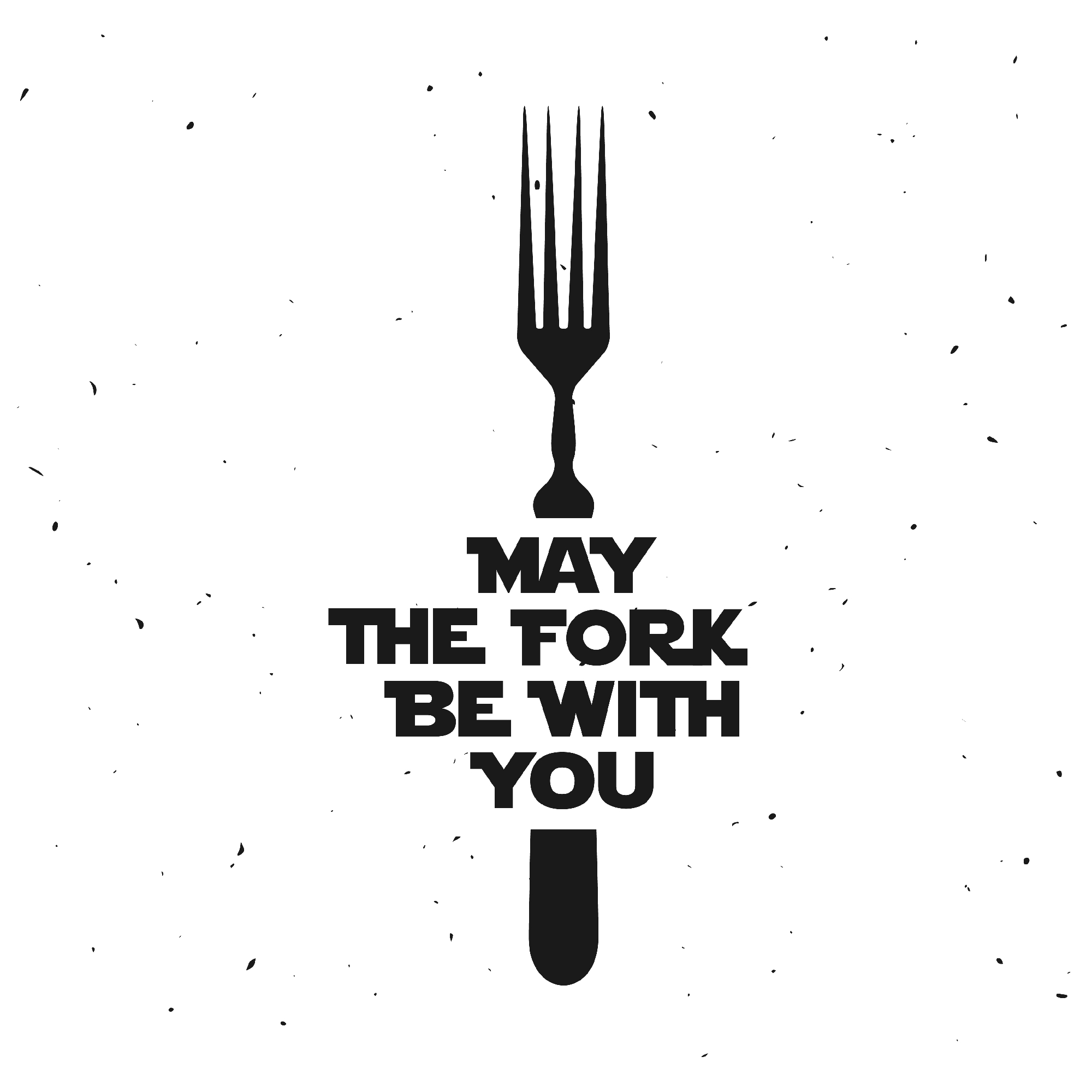 Tranh canvas hiện đại May the fork be with you